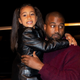 Kanye West and North West are seen in Midtown on Dec. 21, 2019, in New York City.